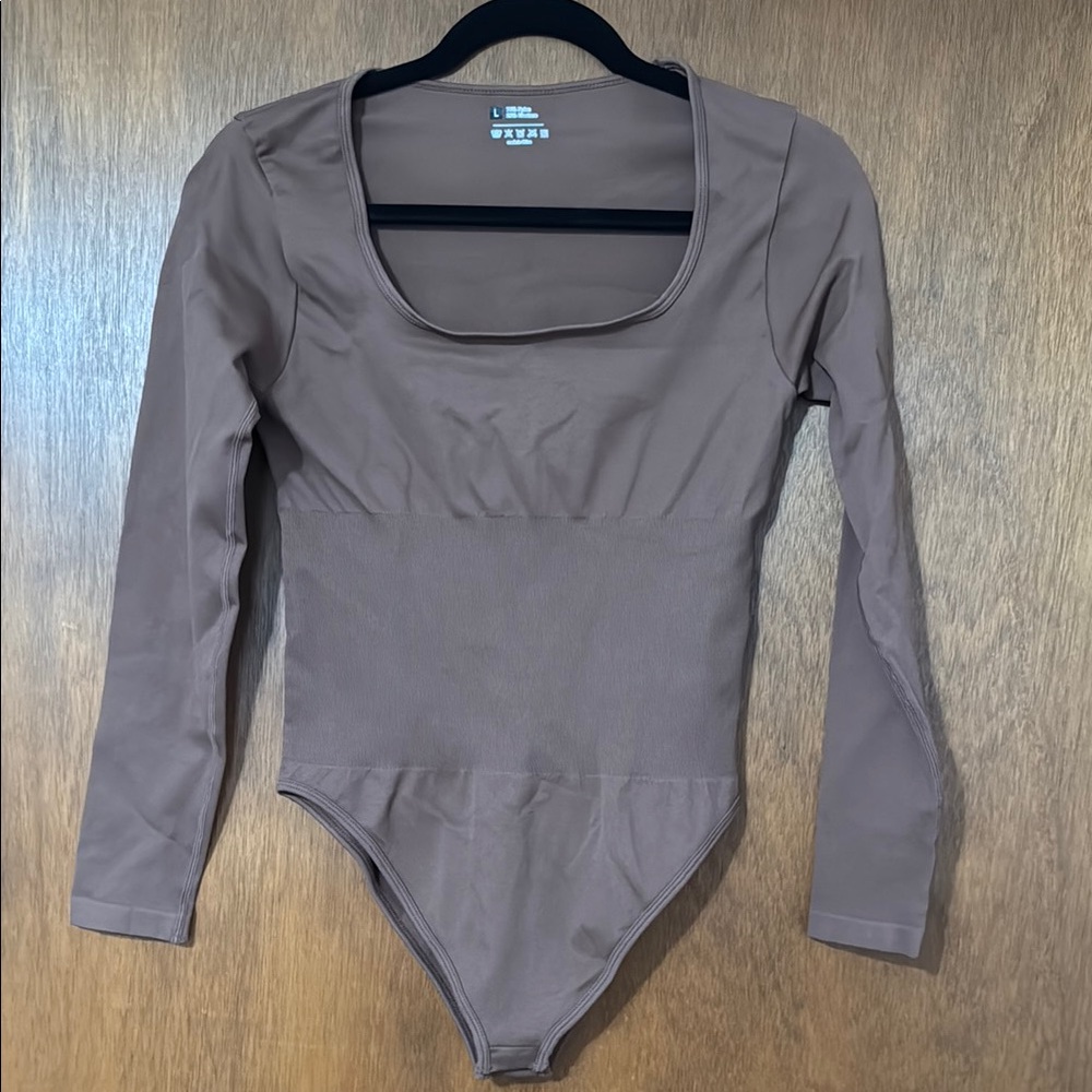 Brown Long Sleeve Bodysuit